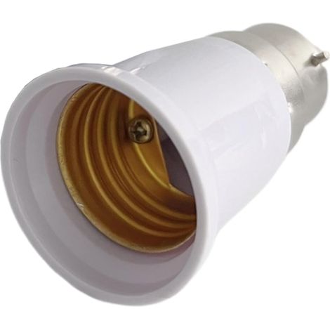 Adaptateur de douille d'ampoule Adaptateur B22 vers E27 avec extension de base stable – Convient aux luminaires d'intérieur et d'extérieur (porche), industriels et résidentiels (1/5)