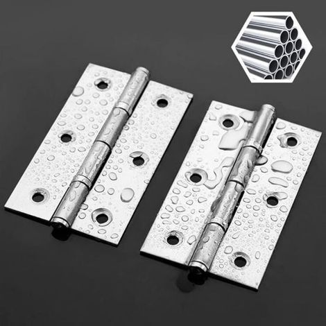 Lot 20 charnières inox 66x38 mm – plates – pour placards, tiroirs (1/5)