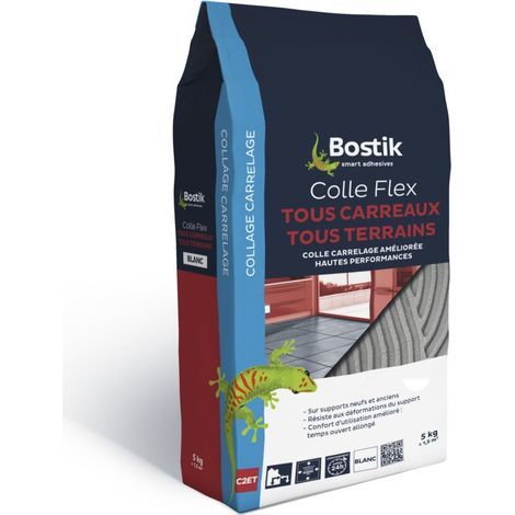 Bostik – Colle pour carrelage 5kg – Fixation haute performance pour céramique et faïence – Séchage rapide, résistance à l'humidité