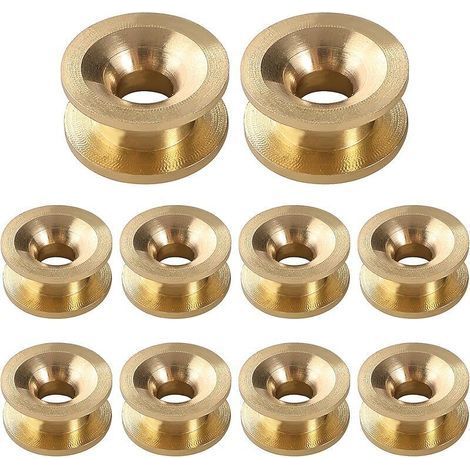 10 occhielli per testina di taglio, occhielli per testina di decespugliatore, set di occhielli universali per decespugliatori, tosaerba o uso agricolo, oro (1/5)