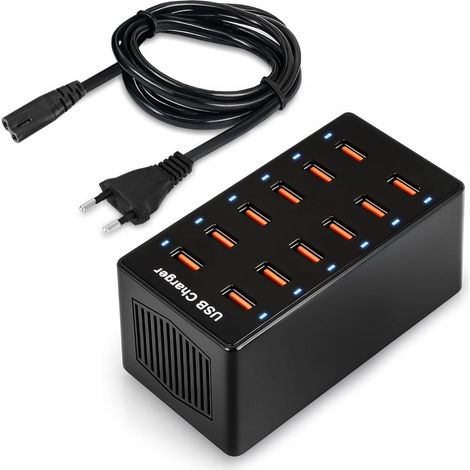 Charging Hub – 24 Ports USB A et C – 100 W Max – Pour Bureau Maison Voyage – 1 Pièce