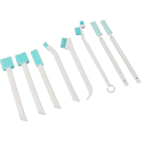 Lot de 16 petites brosses de nettoyage pour les recoins, les rainures et les joints des fenêtres, ainsi que pour les humidificateurs, les bouteilles et les claviers. (1/5)