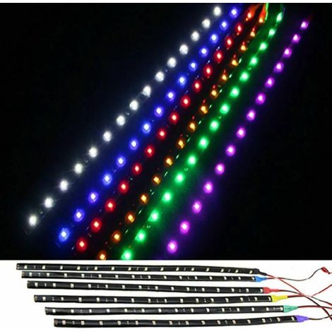 Lot de 10 30CM 11.8" LED DC 12V Bande étanche sous la Caisse pour Motos Bateau Atmosphère Décoration Lumière Bande Flexible Connectable--blau