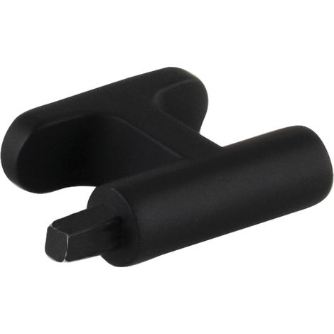 Pamar Endsockel Nete Griffstange, Endkappe Abschlussstück Halterung + robustes Design, Zinkdruckguss schwarz matt, Breite 35mm, Höhe 32mm, Tiefe 12mm