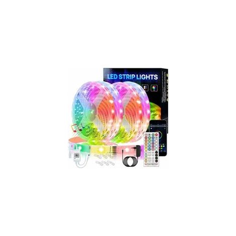 Kit Bandes LED RGB 5050 20M avec Télécommande 44 Touches, Ruban Lumineux Changeant de Couleur pour Décoration Maison et Chambre (1/4)