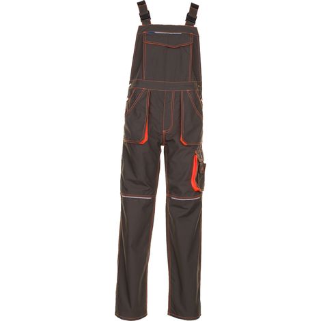 Planam Basalt Neon Latzhose oliv/orange 64 (1/5)