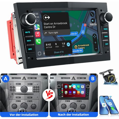 Pour Opel Astra H Corsa C/D Vectra C Zafira Meriva Android Auto Carplay RDS FM CAM