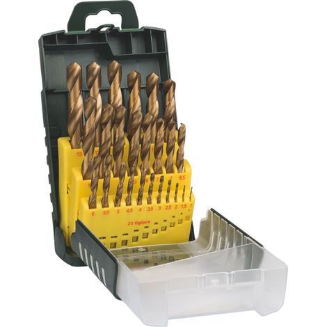 Bosch Forets à métaux HSS-TiN, set de 25 pièces