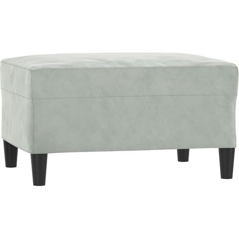 Repose-pied Gris clair 70x55x41 cm Velours