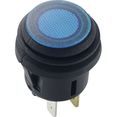TRU COMPONENTS 1587920 TC-R13-527D2B Druckschalter 14 V/DC 20 A 1 x Ein/Aus rastend Blau   1 St.