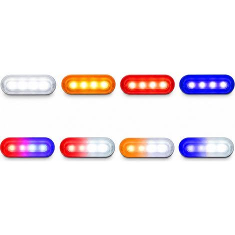 Luce laterale di segnalazione lampeggiante a 4 LED rossa/blu 12-24 V per camion e furgone (1/5)