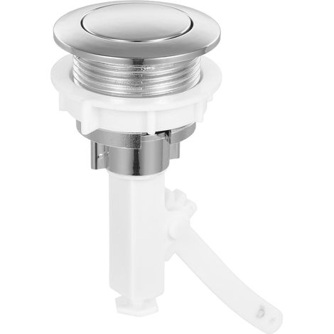 Bouton Poussoir Wc en Abs Blanc Surface Lisse et Finition Polie (1/5)