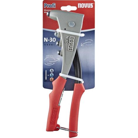 Novus N-30 remachadora manual gris y rojo resistente