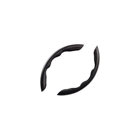 Housse de Volant Universelle en Fibre de Carbone – Lot de 2, Ultra Légère et Élégante pour la Plupart des Voitures – Noir (1/4)