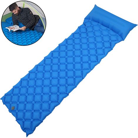 Tapis De Couchage Gonflable - 195 x 61 cm - Épaisseur 5 cm - Poids 500 g - Pour Camping Randonnée Trekking - 1 Pièce (1/5)