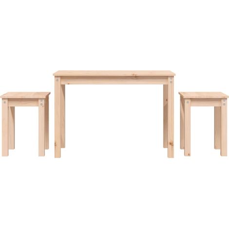 Satztische 3 Stk. Massivholz Kiefer vidaXL