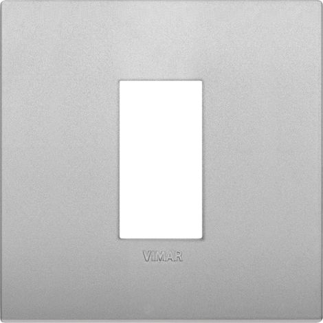 Placca Classic 1M silver matt scatola rotonda Vimar Arkè 19641.79