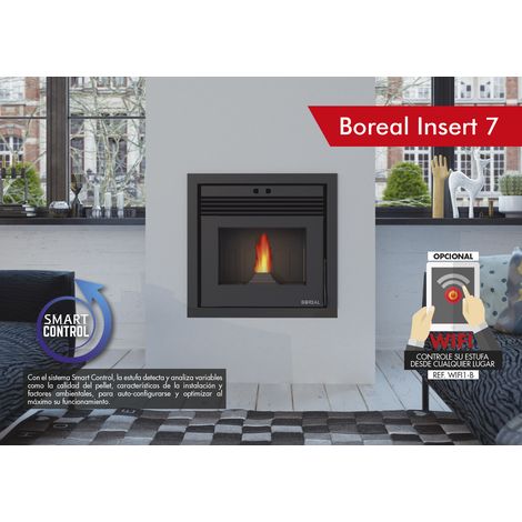 BRICOSOL ESTUFA DE PELLET INSERTABLE BOREAL MODELO INSERT 7 KW (1/4)