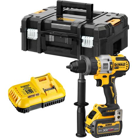 DeWALT DCD999T1 Cordless Combi Drill 18V XR FLEXVOLT ADVANTAGE With 6Ah Battery, Charger And Case Set (1/4)