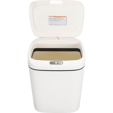 Poubelle à capteur de mouvement automatique avec couvercle bac à ordures intelligent sans contact anti-odeur pour salle de bain chambre cuisine bureau 14L (1/5)