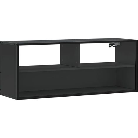 Mobile TV multimediale scaffale per televisione televisione buffet sala da pranzo soggiorno camera da letto 100 x 31 x 39,5 cm derivati del legno e metallo nero 020025439