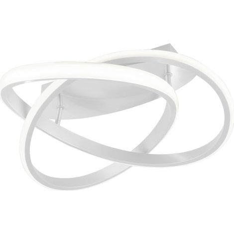 Plafoniera LED, metallo, bianco opaco, 45x18,8x45 cm, Course (1/5)