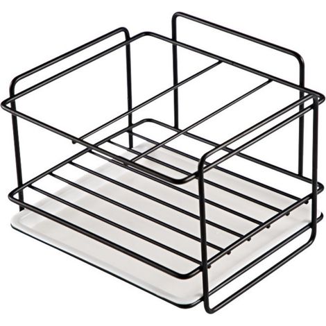 Porte de cuisine support rangement pour évier lavable au lave vaisselle Éponge Noir (1/5)