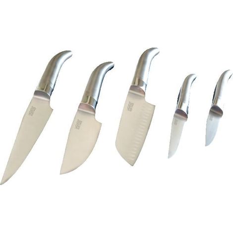 Couteaux de cuisine - Coffret 5 pièces - Lame acier inox - Ultra-tranchant - Laguiole