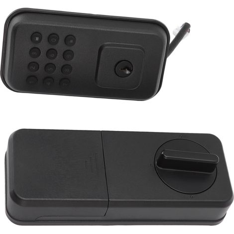 Verrou intelligent pour porte de bureau, serrure à code pour maison, serrure pour porte en bois (unité centrale sans piles) (1/5)