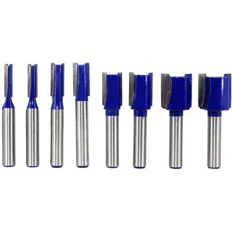Manche de 8 mm couteau droit allongé couteau droit fendu pour le travail du bois 8 ensembles de couteau droit bleu
