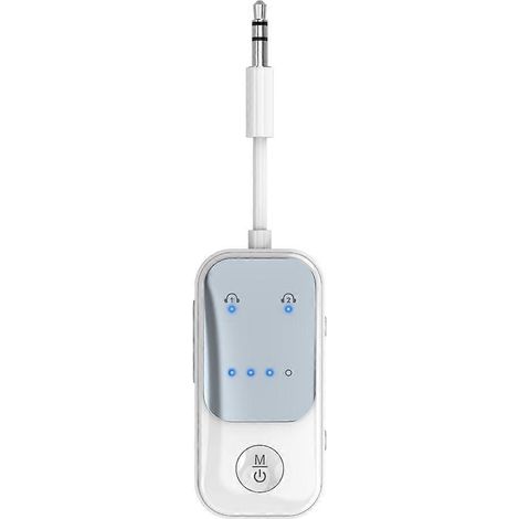 Émetteur-récepteur audio Bluetooth 5.2, adaptateur sans fil AUX 3,5 mm, micro stéréo Hi-Fi pour voiture, avion, TV, PC et casque audio A (1/5)