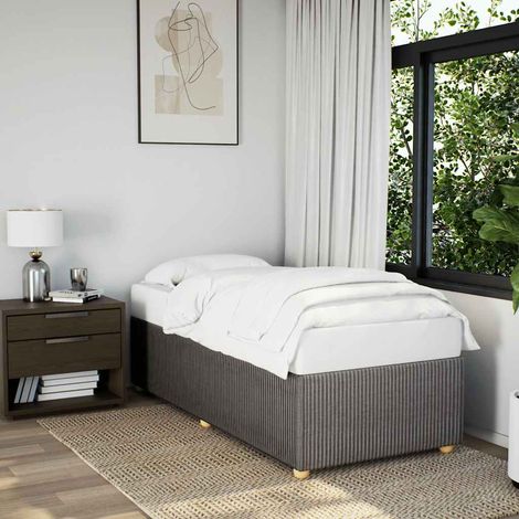 vidaXL Giroletto senza Materasso Tortora 90x190 cm Tessuto (1/5)