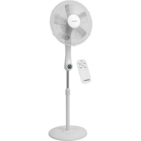 VENTILATORE A PIANTANA MAURER 40CM 5 PALE C/TELECOMANDO BIANCO