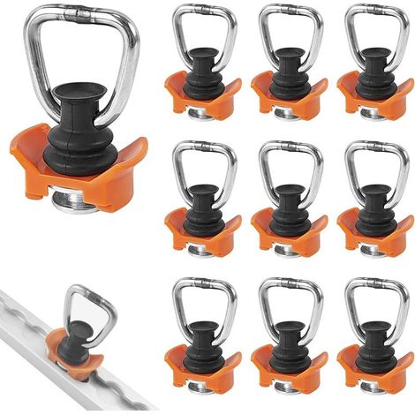 10 Stück Airlineschiene Zubehör, Edelstahl Endfitting für Airlineschiene Fitting, Zurrring für Airlineschiene Belastbarkeit 800 daN/kg, für Airlineschine und Zurrschienen (1/5)