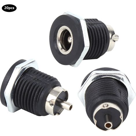 20 Stück Netzteil-Buchsen für Einbau, DC-022D, 5A, elektrische Anschlüsse (1/5)