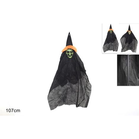 1 Pezzo Strega con Pichetto Decorazione Halloween 107 cm 2 Modelli (1/2)