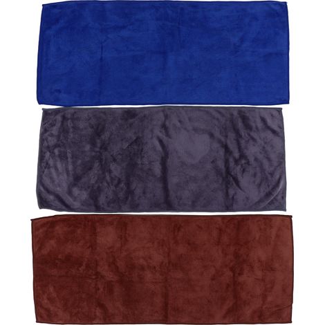 3 Pièces Chiffon Microfibre Voiture Super Absorbant Serviette Lavage Séchage Double Face Nettoyage Auto (1/5)