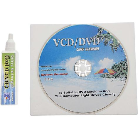 Kit de nettoyage pour lecteur CD/VCD/DVD - Améliore la qualité sonore - 1 kit (1/3)