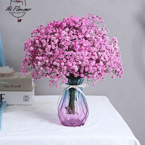Bouquet de fleurs - Fleurs Naturelles - Gypsophila Paniculata - 30g - Rose - Décoration Intérieure (1/4)