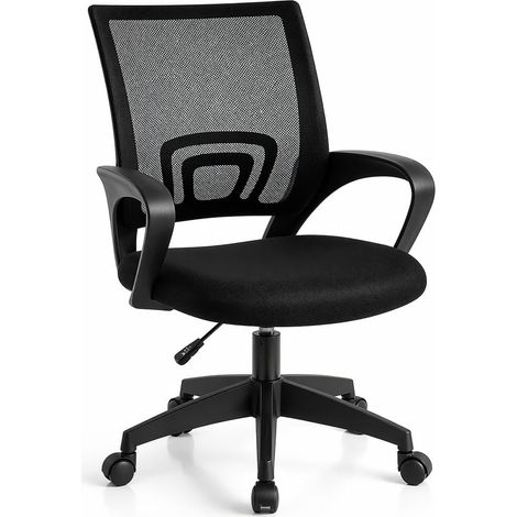 Silla de Oficina Ergonómica con Soporte Lumbar y Respaldo de Malla (1/4)
