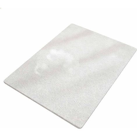 Tapis de Douche Antidérapant 60x60 cm, Tapis de Bain en PVC Souple avec Trous de Drainage, Séchage Rapide, Blanc (1/5)