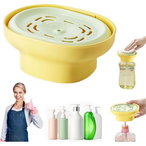 Distributeur de détergent portatif avec pompe doseuse - Anti-goutte et séchage rapide, compatible avec plus de 99 % des détergents, pour évier/buanderie- (1/5)