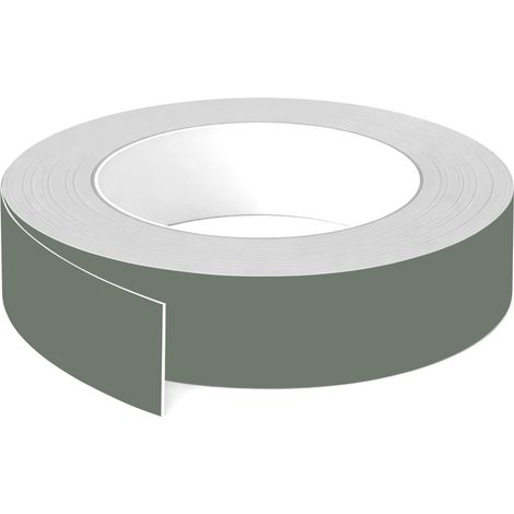 1x Bande de chant ABS sans colle 23 mm x 5 m épaisseur 0,8 mm facile à appliquer bricolage étagère meuble panneau plan de travail bois stratifié, Vert eucalyptus mat (1/3)