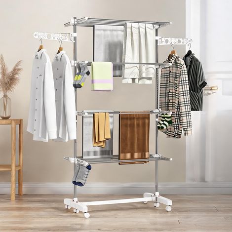 Porte-manteau 4 niveaux pliable 142 x 55 x 172 cm (1/5)