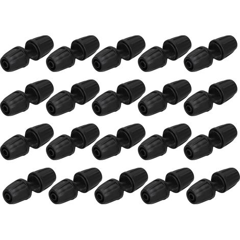 Raccord de tuyau droit 8/11 avec verrou, 20 pièces, connecteur de jardin pour irrigation, accessoires d'arrosage (1/5)