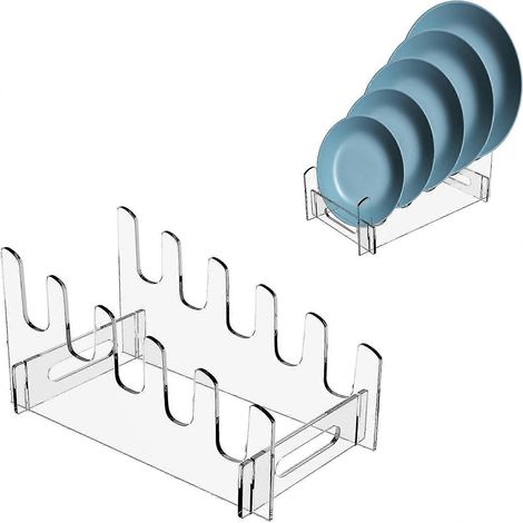 Égouttoir à assiettes en acrylique, égouttoir à vaisselle transparent, égouttoir à vaisselle en acrylique transparent, organisateur de vaisselle-AquaForge (1/5)