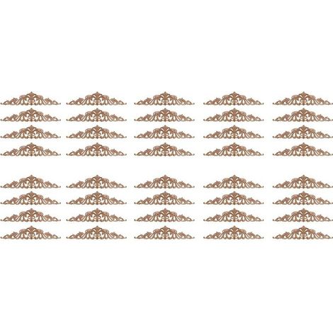 Juego de 40 piezas de calcomanías para tallado en madera, apliques para muebles de madera tallada, apliques para esquinas, decoración de puertas y muebles para el hogar (hazlo tú mismo) (1/4)