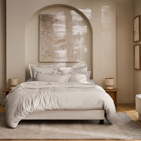 Housse de couette "Prestige" 100% Satin de coton Peigné 120 fils /cm² Coton Pur - Prestige Sable - Housse de couette 240 x 220 cm