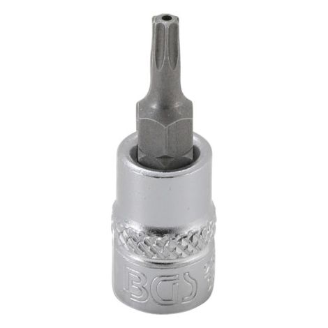 Douille à embout BGS TECHNIC - 6,3 mm - Torx avec perçage T15 - 2358