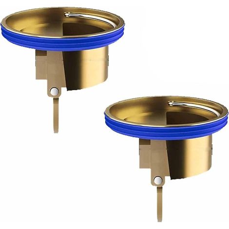 Noyau désodorisant pour siphon de sol de toilette, 2 pièces, anti-refoulement, entièrement en laiton épais. (1/5)